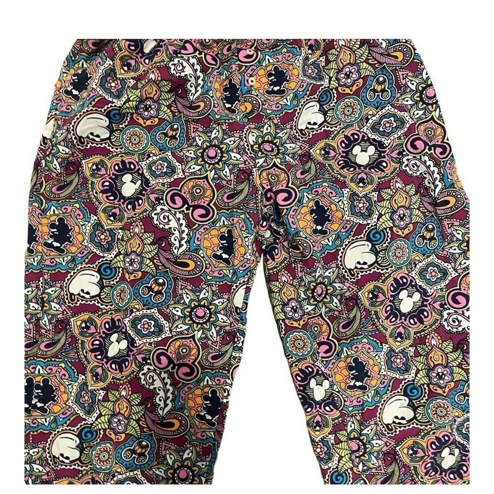 Disney Parks Paisley Mickey Mouse Pajama‎ Pants Unisex Size M Multicolor - Picture 3 of 6